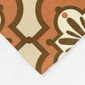 Marokkaans tegelpatroon - Rust en Tan Fleece Deken (Hoek)