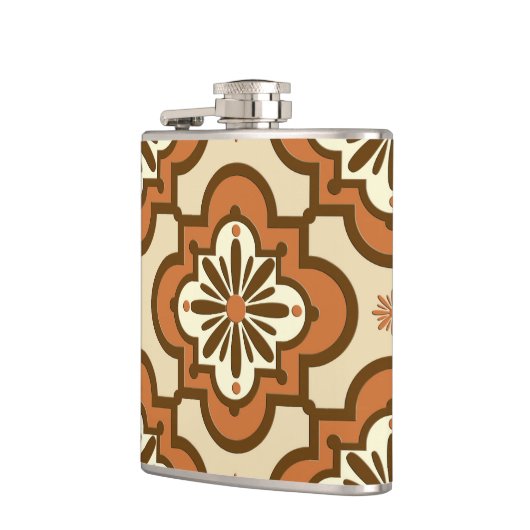 Marokkaans tegelpatroon - Rust en Tan Heupfles (Links)