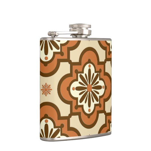 Marokkaans tegelpatroon - Rust en Tan Heupfles (Rechts)