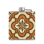 Marokkaans tegelpatroon - Rust en Tan Heupfles (Achterkant)