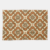 Marokkaans tegelpatroon - Rust en Tan Theedoek (Horizontaal)