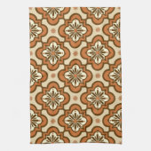 Marokkaans tegelpatroon - Rust en Tan Theedoek (Verticaal)