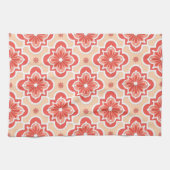 Marokkaans tegelpatroon - schaduwen van koraal Sin Theedoek (Horizontaal)