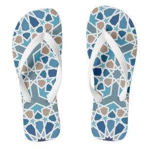Marokkaans tegelpatroon teenslippers