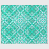 Marokkaans tegelpatroon - Turquoise en Aqua Cadeaupapier (Vlak)