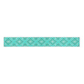 Marokkaans tegelpatroon - Turquoise en Aqua Grosgrain Lint (Voorkant)
