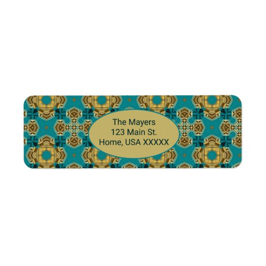 Marokkaans thema etiket (Voorkant)