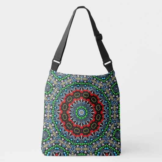 Marokkaans thema mandala patroon crossbody tas (Voorkant)