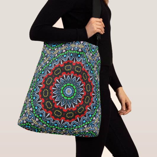 Marokkaans thema mandala patroon crossbody tas (Dichtbij)