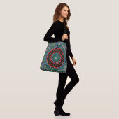 Marokkaans thema mandala patroon crossbody tas (Op model)