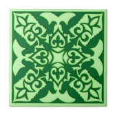 Marokkaans Tile Pattern, Dark Emerald Green Tegeltje (Voorkant)