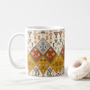 Marokkaans Tribal Geometrisch Volkskunstpatroon Koffiemok