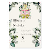 Marokkaans tropisch hout | Weduwstabel-nummer Kaart (Voorkant)