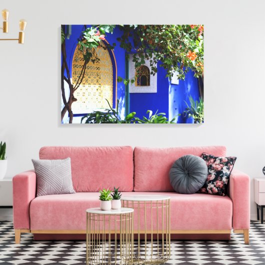 Marokkaans venster canvas afdruk (Insitu (Woonkamer))