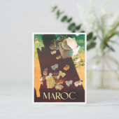 Marokkaans vintonijnreizen briefkaart (Staand voorkant)