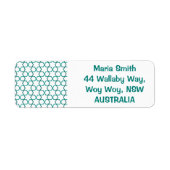 Marokkaans weefpatroon etiket (Voorkant)