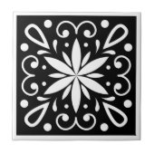 Marokkaans zwart-wit tegeltje (Voorkant)