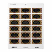 Marokkaans zwembad Gold Glitter Elegant Wedding Etiket (Full Sheet)