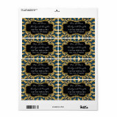 Marokkaans zwembad Gold Glitter Elegant Wedding Etiket (Full Sheet)
