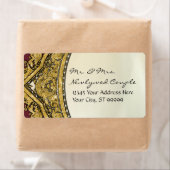 Marokkaans zwembad Gold Glitter Elegant Wedding Etiket (Insitu)