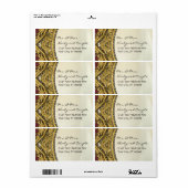 Marokkaans zwembad Gold Glitter Elegant Wedding Etiket (Full Sheet)