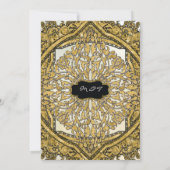 Marokkaans zwembad Gold Glitter Elegant Wedding Kaart (Achterkant)