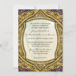 Marokkaans zwembad Gold Glitter Elegant Wedding Kaart