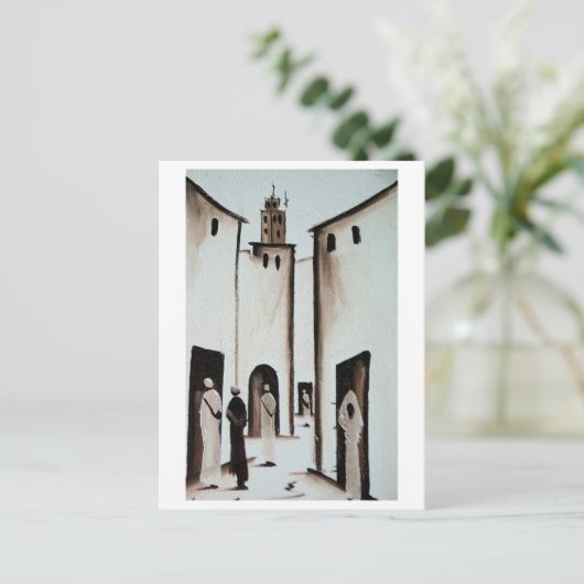Marokkaanse Alleyway Briefkaart (Staand voorkant)