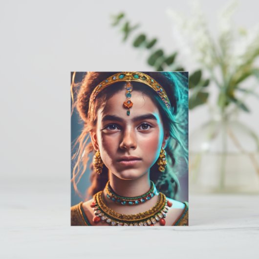 Marokkaanse Amazigh meisje Briefkaart (Staand voorkant)