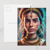 Marokkaanse Amazigh meisje Briefkaart (Voorkant / Achterkant)