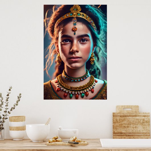 Marokkaanse Amazigh meisje Poster (Keuken)