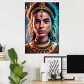 Marokkaanse Amazigh meisje Poster (Thuiskantoor)