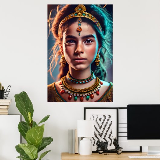 Marokkaanse Amazigh meisje Poster (Thuiskantoor)