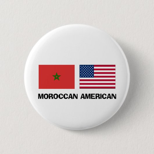 Marokkaanse Amerikaan Ronde Button 5,7 Cm (Voorkant)
