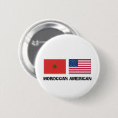 Marokkaanse Amerikaan Ronde Button 5,7 Cm (Voorkant /achterkant)