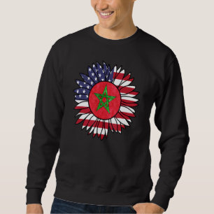 Marokkaanse Amerikaanse vlag Zonnebloem Marokko US Trui