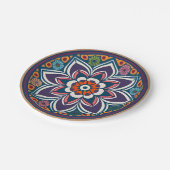 Marokkaanse Andalusische mozaïek bloemenmozaïek Papieren Bordje (Gekanteld)