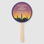 Marokkaanse Arabische Nachten Trouwprogramma Hand Handwaaier (Achterkant)