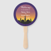 Marokkaanse Arabische Nachten Trouwprogramma Hand Handwaaier (Voorkant)