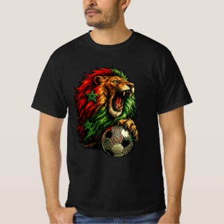 Marokkaanse Atlas Leeuw Voetbal Mascotte T-shirt