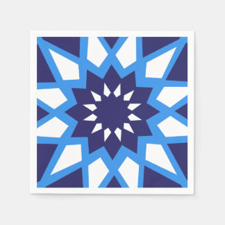 Marokkaanse blauw en wit papier servetten
