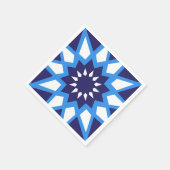 Marokkaanse blauw en wit papier servetten (Hoek)
