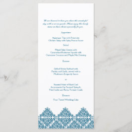 Marokkaanse Blauwe Damast Bruiloft Menu