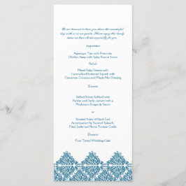 Marokkaanse Blauwe Damast Bruiloft Menu