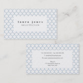 Marokkaanse Blauwe Mode Stylist Sjabloon Visitekaartje (Voorkant / Achterkant)