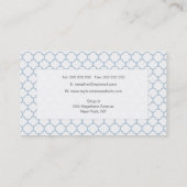 Marokkaanse Blauwe Mode Stylist Sjabloon Visitekaartje (Achterkant)