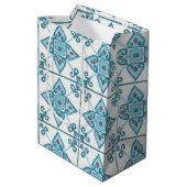 Marokkaanse blauwe Tegel Motif Medium Cadeauzakje (Achterkant Gekanteld)