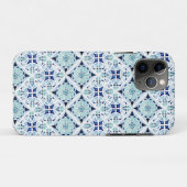 Marokkaanse blauwe tegel waterverf Case-Mate iPhone case (Achterkant (horizontaal))