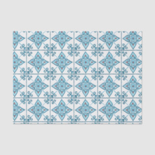 Marokkaanse Blauwe Tile Motif Tissuepapier
