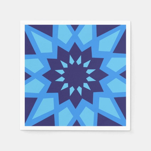 Marokkaanse blauwpapieren servetten (Voorkant)